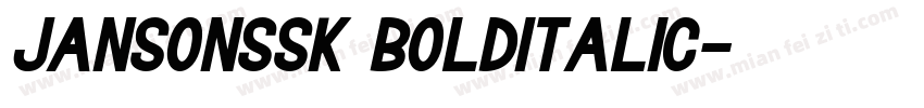 JansonSSK BoldItalic字体转换